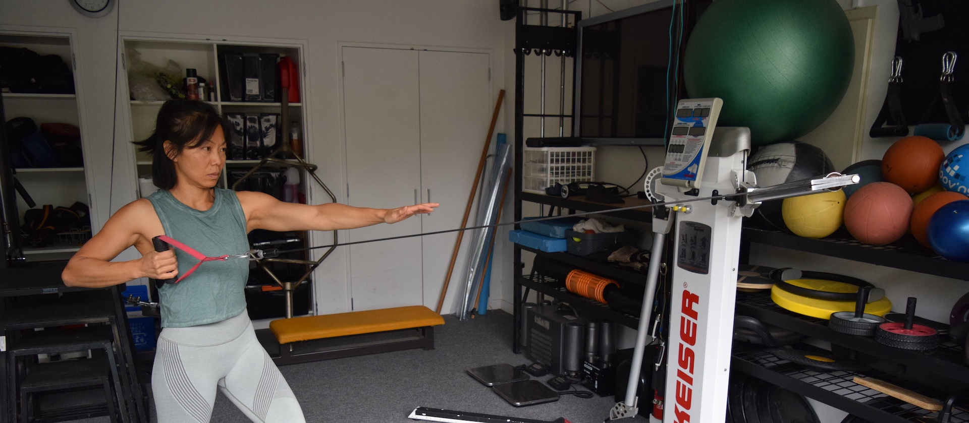 Peter Rouse Personal Training in Queenstown with the only Keiser Functional trainer in Queenstown